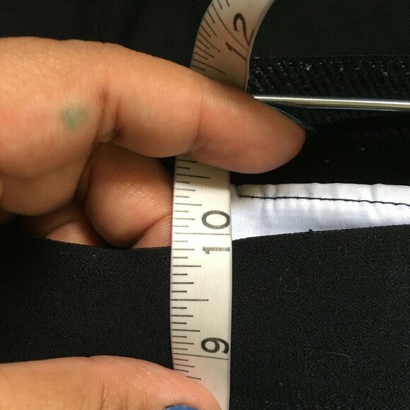 Nike Pro Leggings Women L Blue Geometric Stretch Capri Cropped Athletic Leggings - Picture 9 of 11